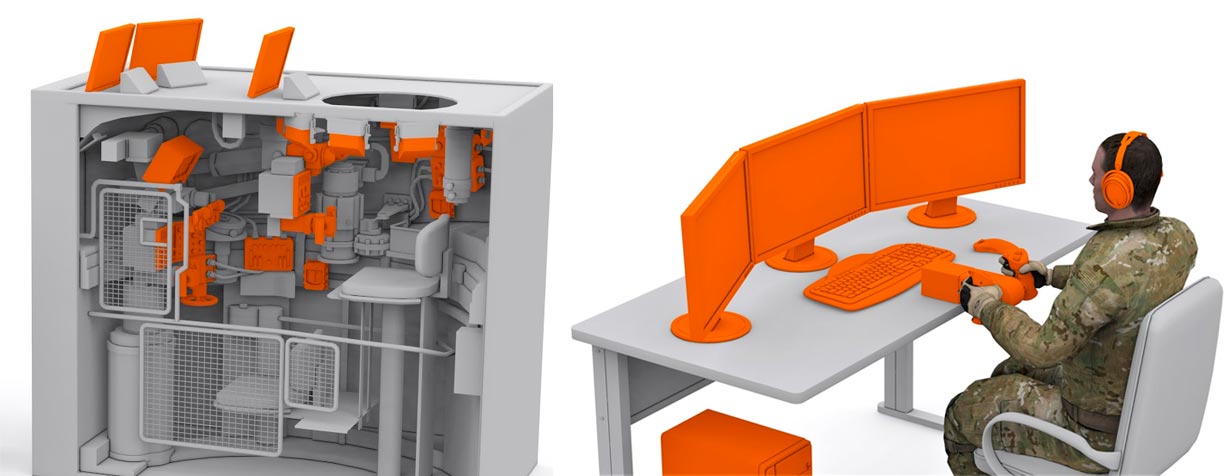 Which is the traditional AFV simulator and which is the targeted fidelity simulator?